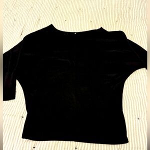 Black dolman sleeve thin sweater. Size large